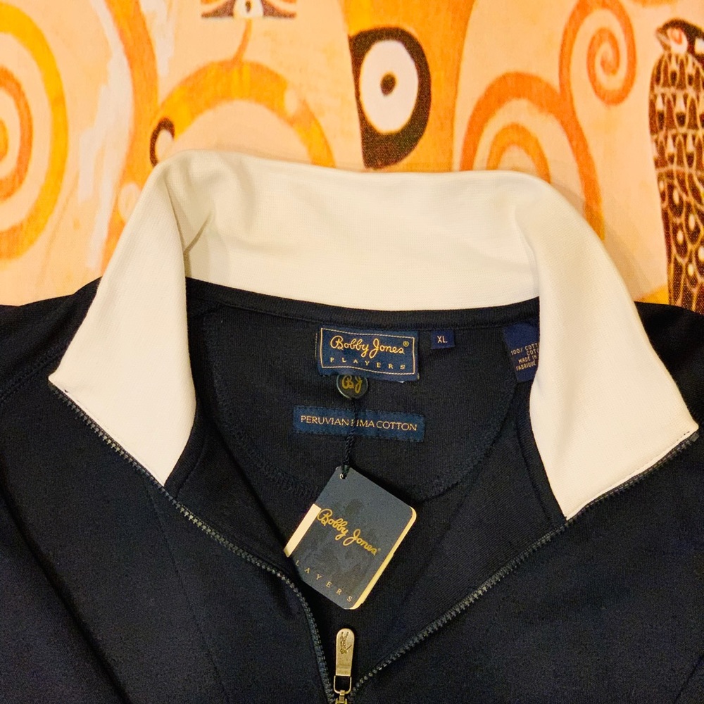 Bobby Jones Players Blue/White Peruvian Pima Cotton 2 Piece Suit Men Size XL
